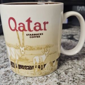Starbucks Qatar Mug - Cream and Brown